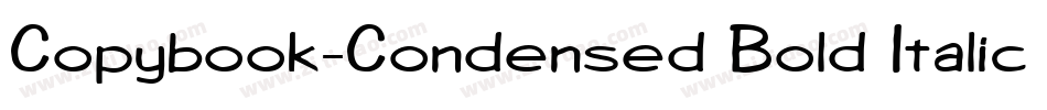 Copybook-Condensed Bold Italic字体转换